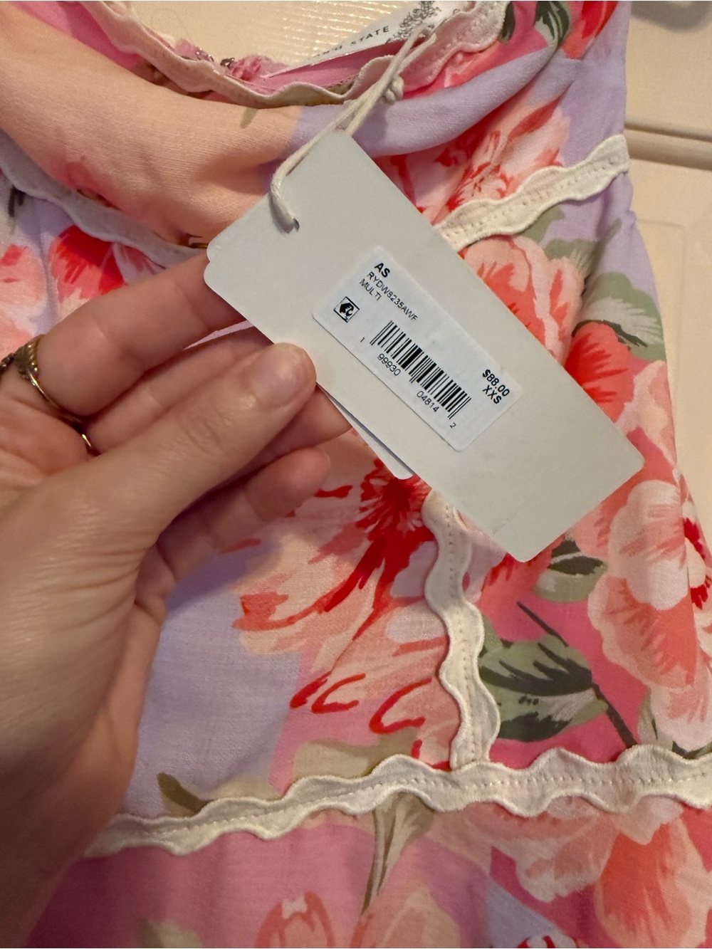 Altar'd State Pink Floral Strapless Romper - Picture 6 of 6